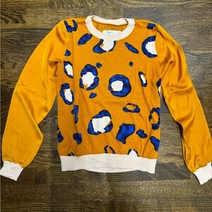 3.1 Phillip Lim Target 20th Anniversary, Leopard Print Sweater Blouse, Size: XS
